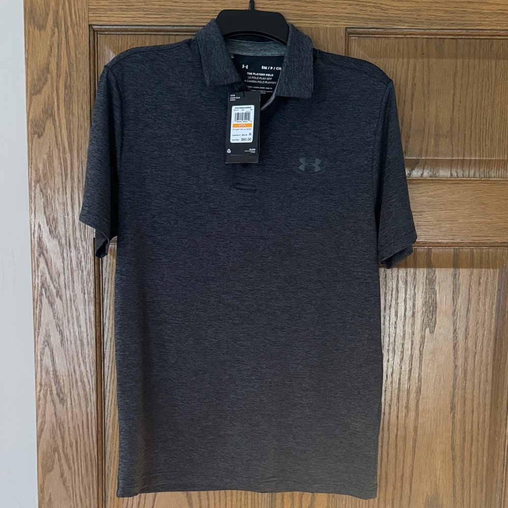 Under Armour Men's small Charcoal Polo Shirt